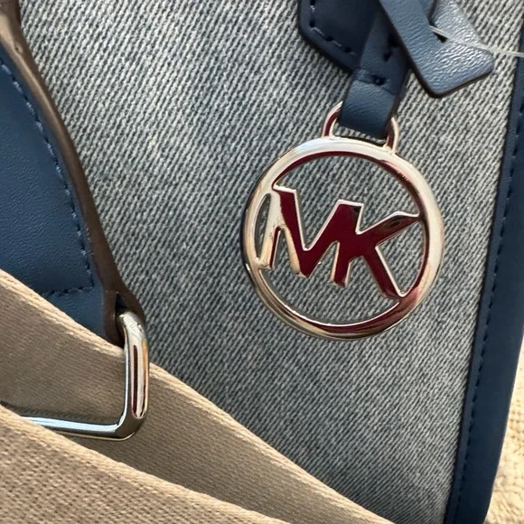 Michael Kors Blue Denim Mini Tote Bag - Picture 9 of 10